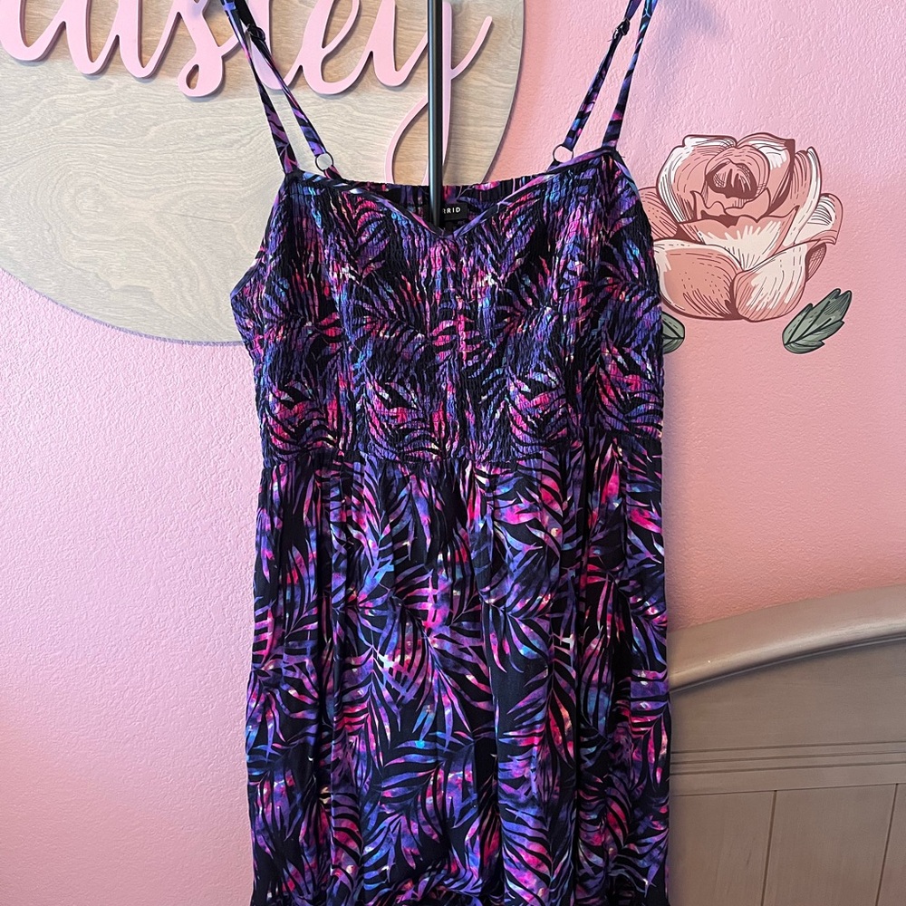 Torrid Multicolor Tropical Print Dress